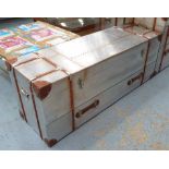 FLIGHT COMMANDER'S TRUNK, Aviator style design, 120cm x 41cm x 46cm.