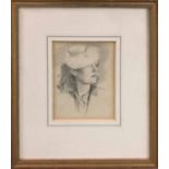 ALEXANDER GALT (RGI) (1913-2000) 'The New Hat', pencil on paper, 15cm x 12.