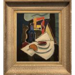 MANNER OF CLAUDE VENARD 'Still Life', oil on canvas, 39cm x 34cm, framed.