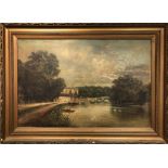 JAMES ISIAH LEWIS (1861-1934) 'Richmond Bridge', oil on canvas, 50cm x 75cm, signed and titled,