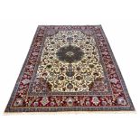 VERY FINE PART SILK TABRIZ CARPET, 275cm x 195cm,