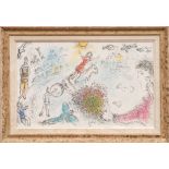 MARC CHAGALL, 'Cirque', off set lithograph, ref Maeght, 44cm H x 63cm.