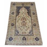 EXTREMELY FINE PURE SILK HEREKE RUG, 191cm x 120cm.