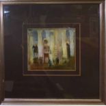 RAY WOOLDRIDGE (B.1934) 'The Royal Exchange', oil on board, 23cm x 21cm, signed and framed.