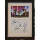 THE WHO, photograph with signatures, framed, 53cm x 40cm.