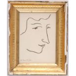 HENRI MATISSE 'Portrait of Colette', original lithograph dated 1964 and signed in plate,