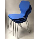 DANERKA STACKING DINING CHAIRS, a set of twelve,