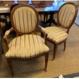 DINING CHAIRS, a set of twelve including two carvers,