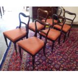 DINING CHAIRS, a set of six, Victorian rosewood circa 1840,