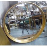 WALL MIRROR, 1960's French style, with deep gilt frame, 95cm diam.