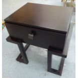 SIDE TABLES, a pair, black, 48cm x 39cm x 57cm H.