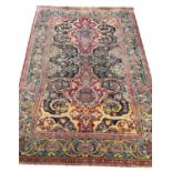 FINE ANTIQUE ISPHAHAN RUG, 207cm x 140cm.