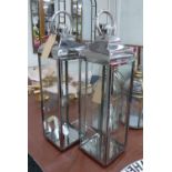 LANTERNS, a pair, contemporary country house style design, 78cm H.