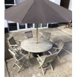 GARDEN TABLE AND ARMCHAIRS,