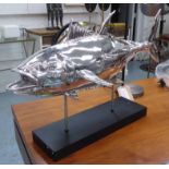 THE TUNA FISH, stylised study on stand, 75cm L.