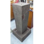 WATER FEATURE, Contemporary design, faux stone finish, 105cm H.