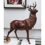 CONTEMPORARY SCHOOL, The Stags, a pair, faux bronzed finish, 54cm H approx.