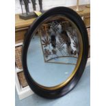 WALL MIRROR, Regency inspired, gilt and ebonised finish frame, 100cm x 76cm.