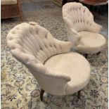 TUB CHAIRS, a pair, 19th century French,