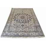 FINE NAIN PART SILK CARPET, 290cm x 196cm.