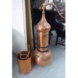 DECORATIVE ALEMBIC PERFUME DISTILLER, copper.