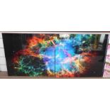 CONTEMPORARY SCHOOL 'The Hubble Crab Nebula', quadriptych, 100cm x 55cm per panel.