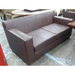 DE LA ESPADA SOFA, raw umber finish, on block supports, 170cm W.