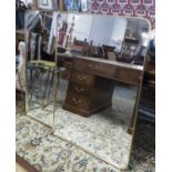 WALL MIRRORS, a pair, 1960's French style, 120cm x 81cm.