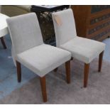 BO CONCEPT DINING CHAIRS, a set of six, grey, 88cm H x 50cm.