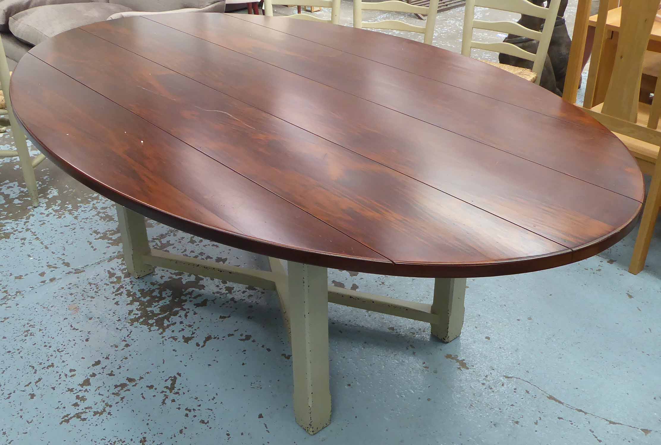 ATTRIBUTED TO CHALON DINING TABLE, 215cm x 130cm x 77cm approx.