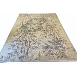 CHINESE PEKING SILK CARPET, 370cm x 270cm, Art Deco design.