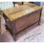 ARISTO CRAFT FURNITURE LINEN CHEST, cedar with hinged pie crust top and internal camphor holder,