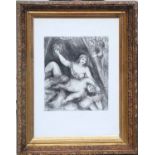 MARC CHAGALL 'Samson and Delilah', 1956, etching, Bible suite, 44cm x 32cm, framed and glazed.