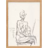 ALBERTO GIACOMETTI 'Annette', a pair of lithographs, printed by Maeght, 37cm x 27cm,