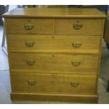 CHEST, late Victorian oak, attributed to Maple & Co, with five drawers, 108cm H x 107cm x 51cm.