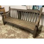 GARDEN BENCH, weathered teak, 182cm x 60cm x 90cm H.