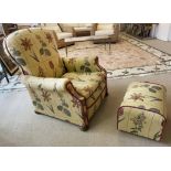 RECLINING ARMCHAIR, circa 1930's,