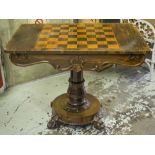 GAMES TABLE, Victorian rosewood, circa 1840,