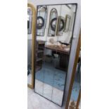 WALL MIRROR, antiqued segmented plate, 160cm x 62cm.