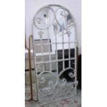 WALL MIRROR, faux gated design in the French Provincial style, 135cm x 61cm.
