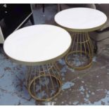 SIDE TABLES, a pair, 1960's French style, 55cm H.