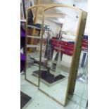 WALL MIRRORS, a pair, 1960's French style, 150cm x 60cm.