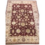 FINE INDIAN AGRA CARPET, 410cm x 290cm.