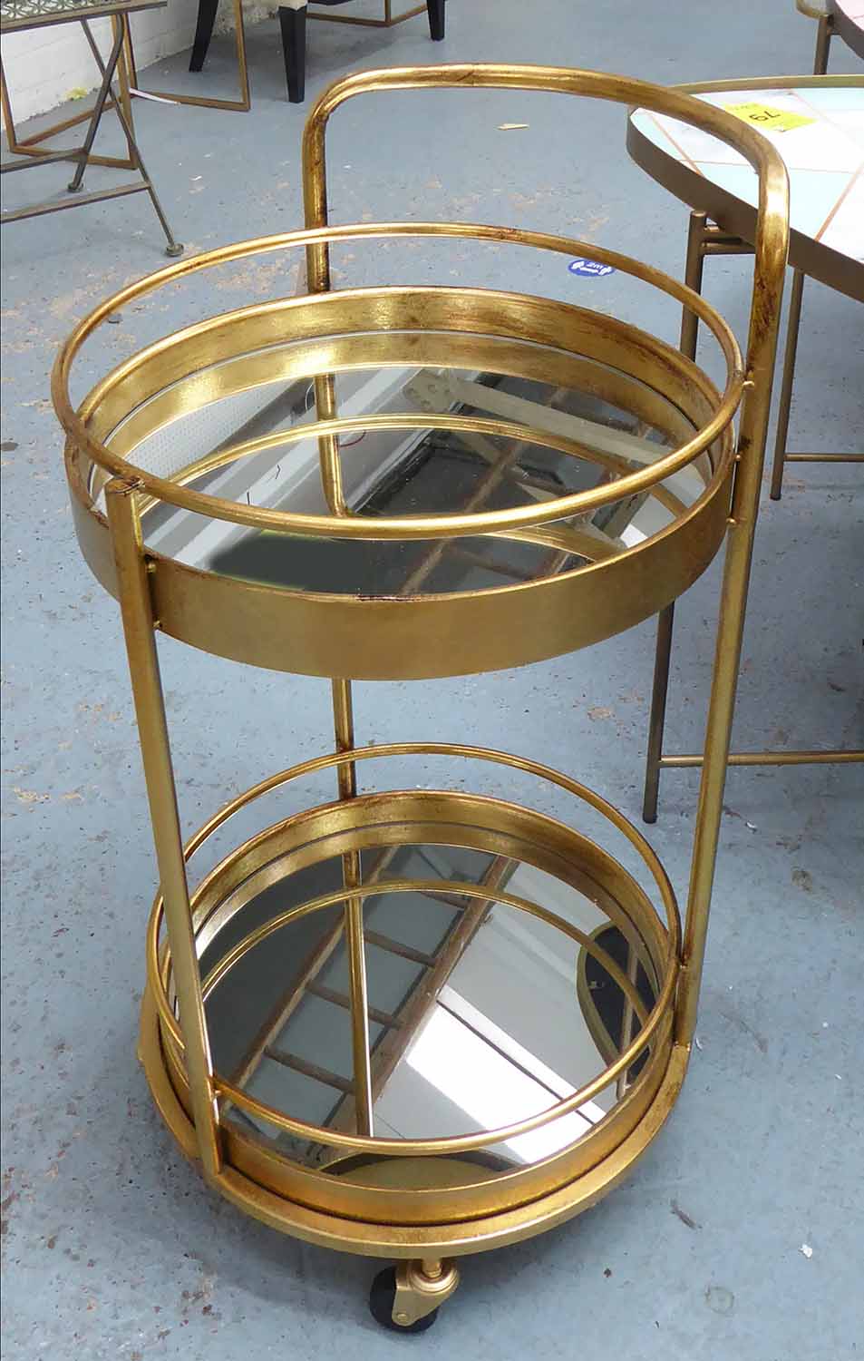 COCKTAIL TROLLEY, 1960's French style, 77cm H.