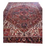 ANTIQUE HERIZ SERAPI DESIGN CARPET, 352cm x 278cm.