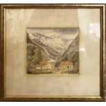 19th CENTURY SCHOOL 'A Scene in Switzerland', watercolour,