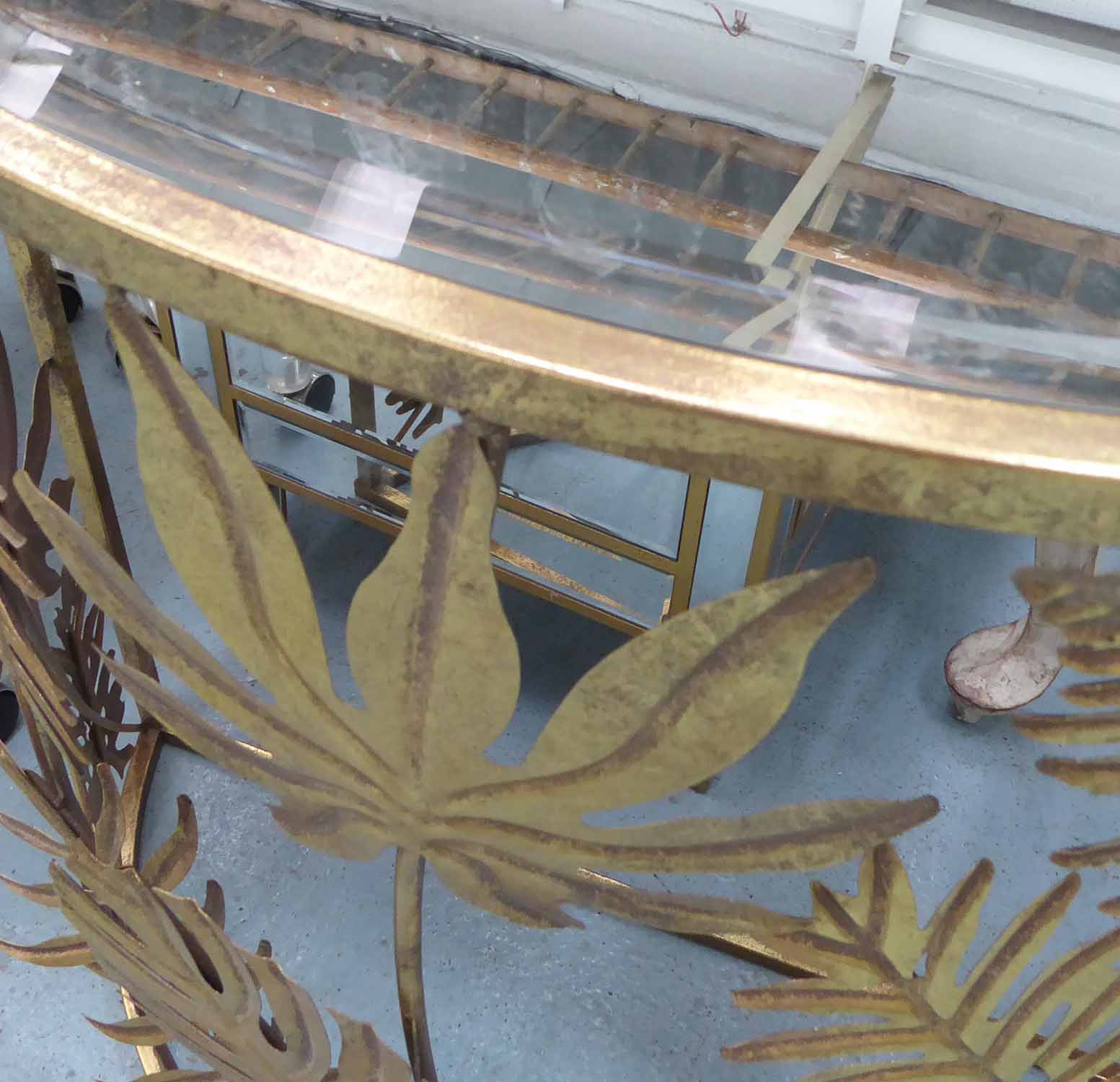 CONSOLE TABLE, palm springs inspired design, 87cm x 35cm x 77cm. - Image 2 of 2