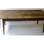 FARMHOUSE TABLE, 19th century French cherrywood,