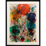 SAM FRANCIS, 1983, original lithograph, printed by Foundation Maeght, 85cm x 60cm, framed.