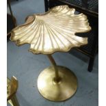 GINKGO LEAF SIDE TABLE, 1970's Italian style, gilt finish, 54cm H.